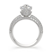 Daria Heart Cut Pave 6 Prong Engagement Ring Setting - Nivetta
